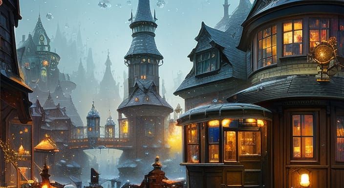 Bubblepunk City: Inkblot Art in 16k Resolution