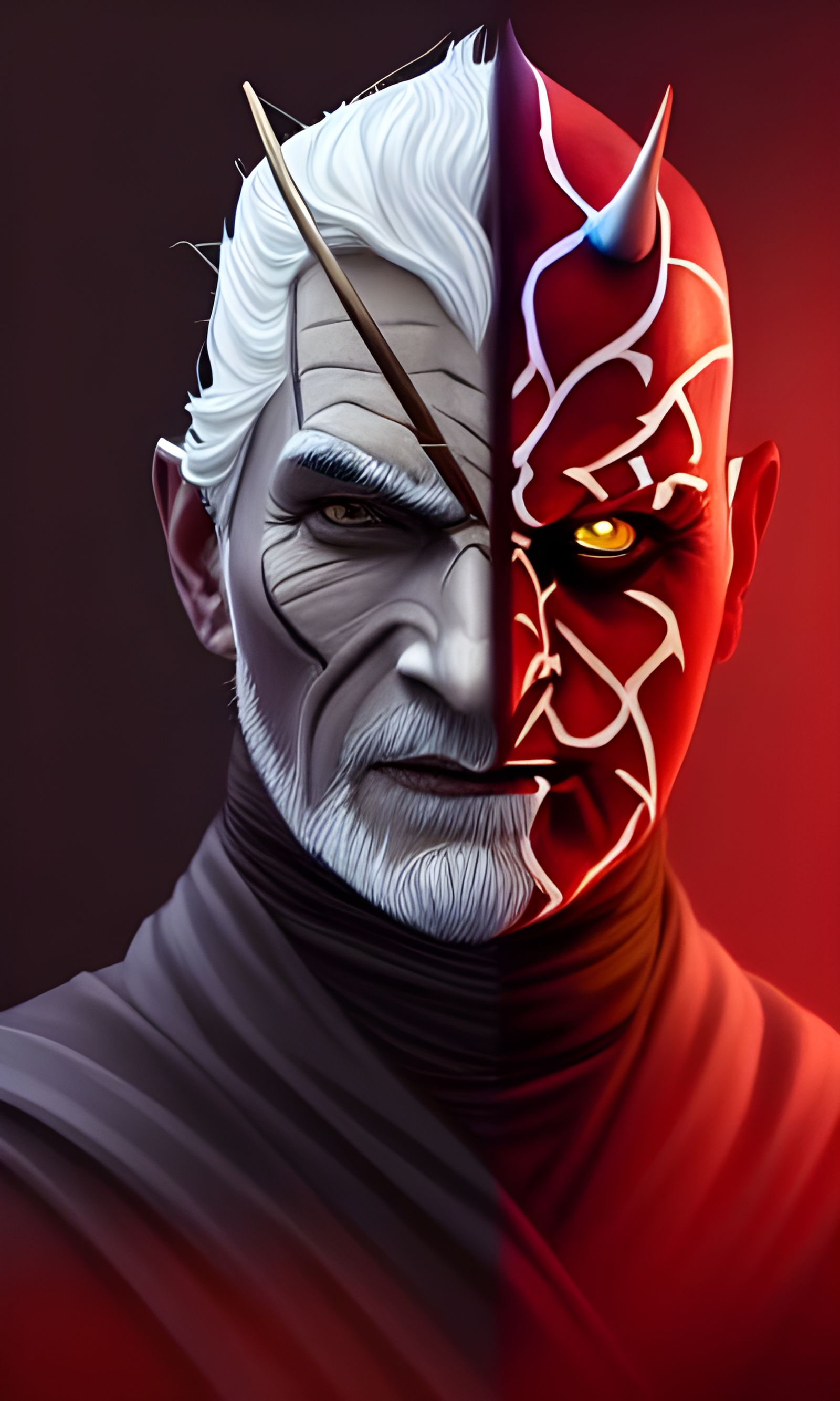 Sith Lord Portrait in Artgerm Style