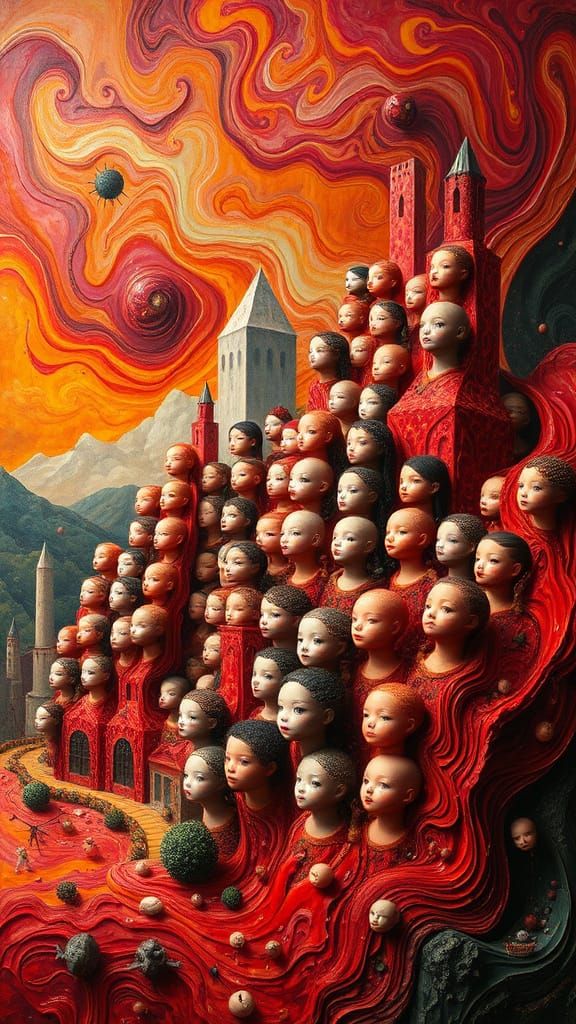 Doll heads as decor? Mmmm... I guess.