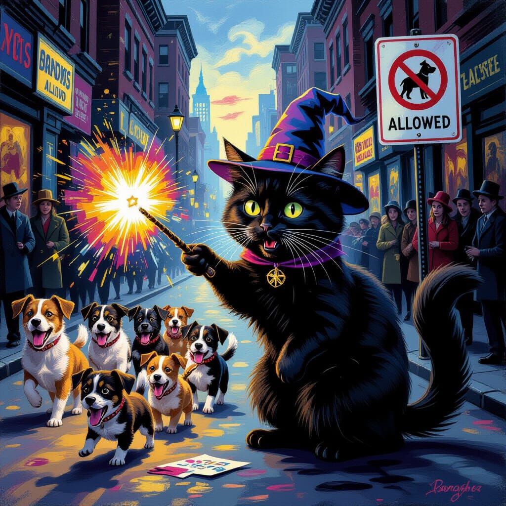 Black Cat's Spell Backfires, Summoning Wild Dogs