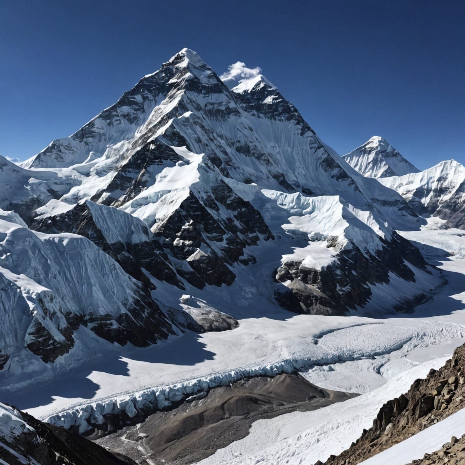Majestic Mount Everest Summit in Stunning Detail
