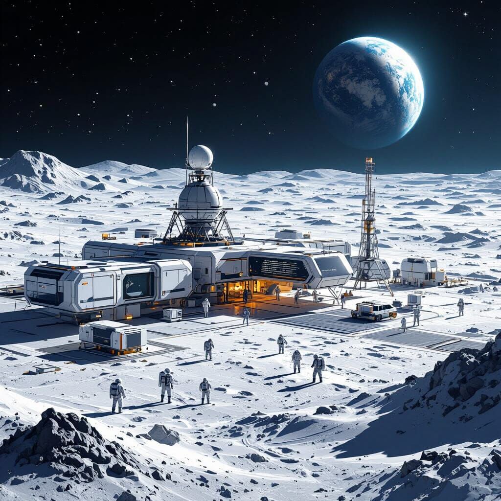 Advanced Lunar Base with Helium-3 Extraction and Research La...