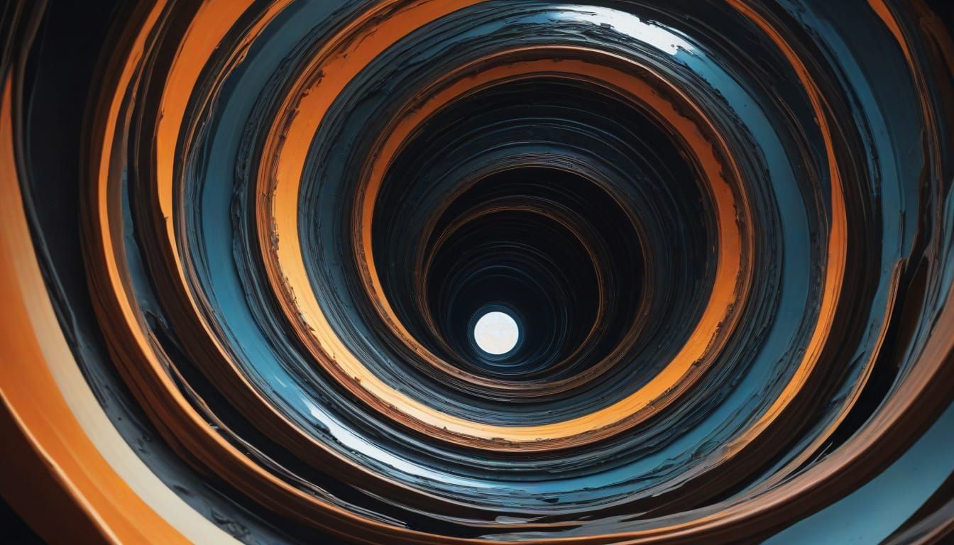 Surreal Black Hole Vortex with Impossible Geometry in Oil Pa...