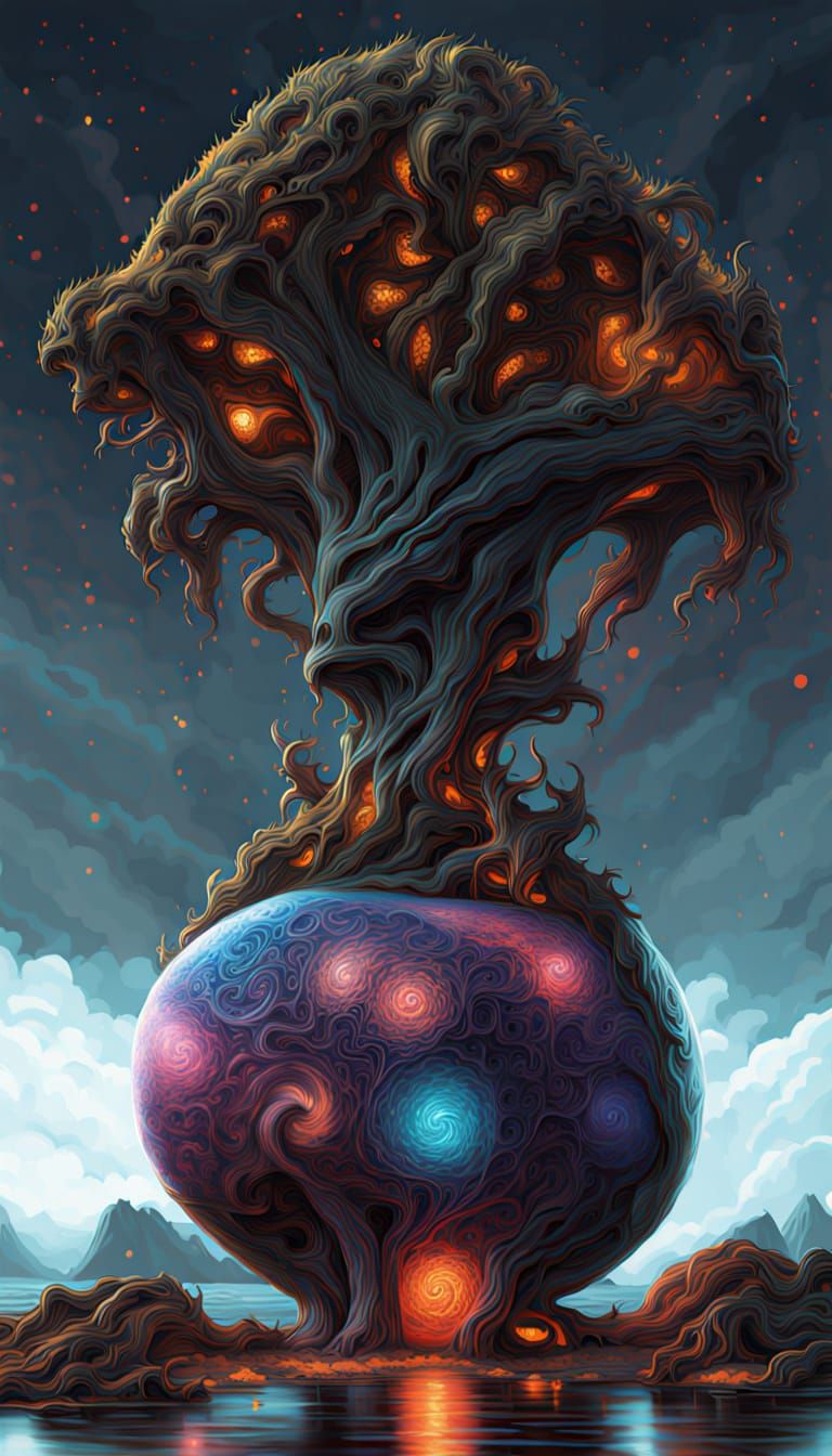 Hyperreal Shrike: Alien Machine in Dark Tunnels