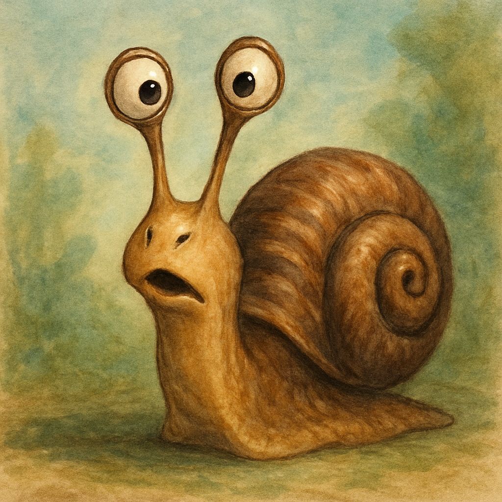 Intriguing Snail Embodying Curiosity