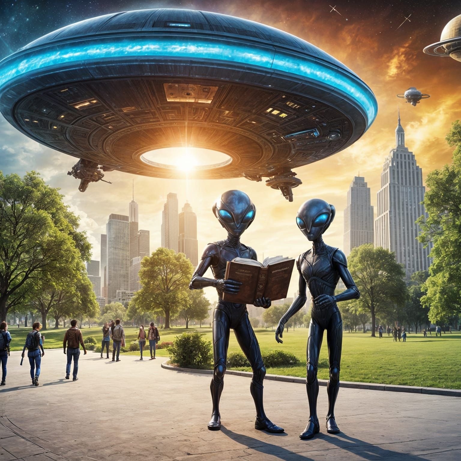 Two Aliens Arrive Bearing Gifts