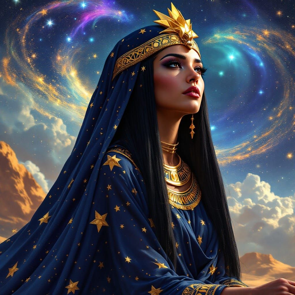 Egyptian Goddess of the Skies, Nut, in Celestial Glory