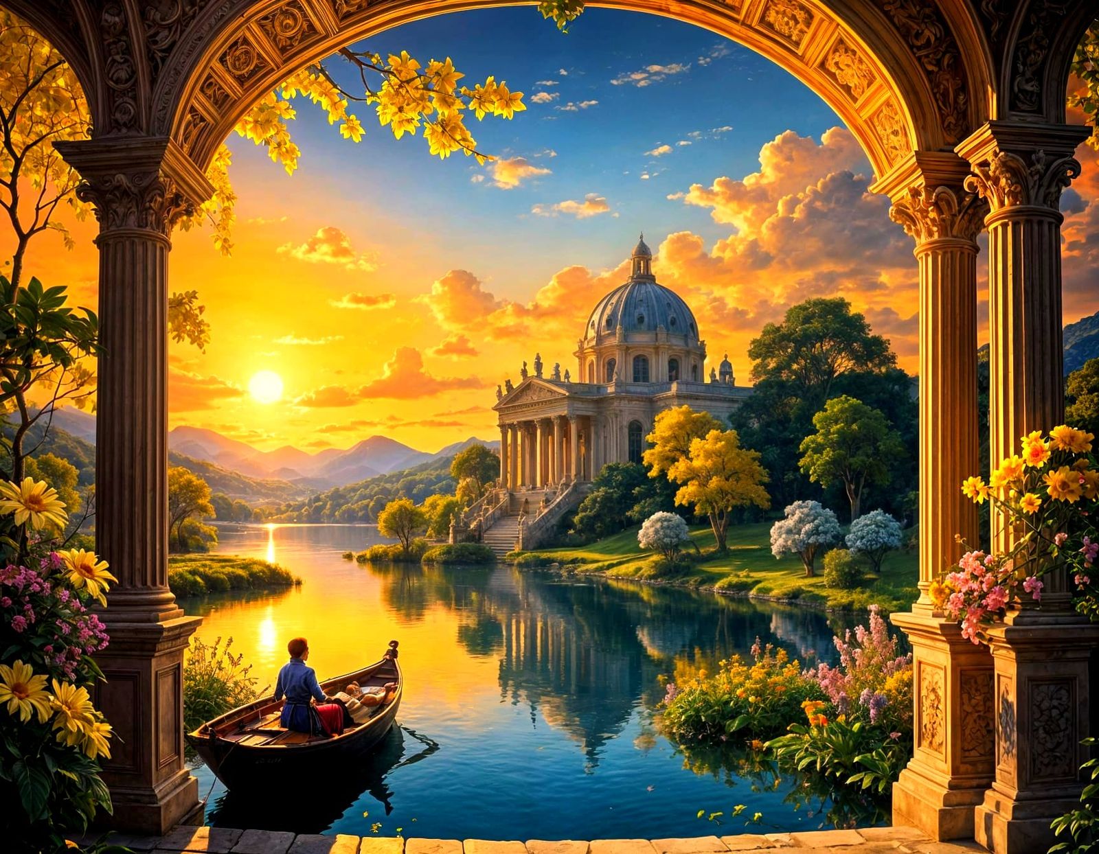 Ethereal Library Fantasy Romance Novel Cover