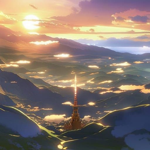 Goddess of Ornaments in Anime Key Visual Style