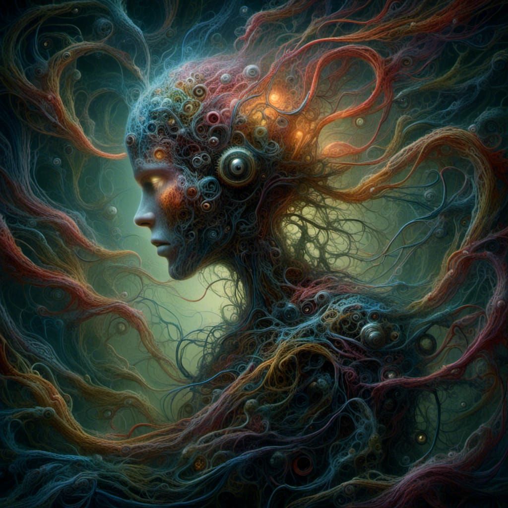 Wizard Merges With Fern in Biomechanical Forest