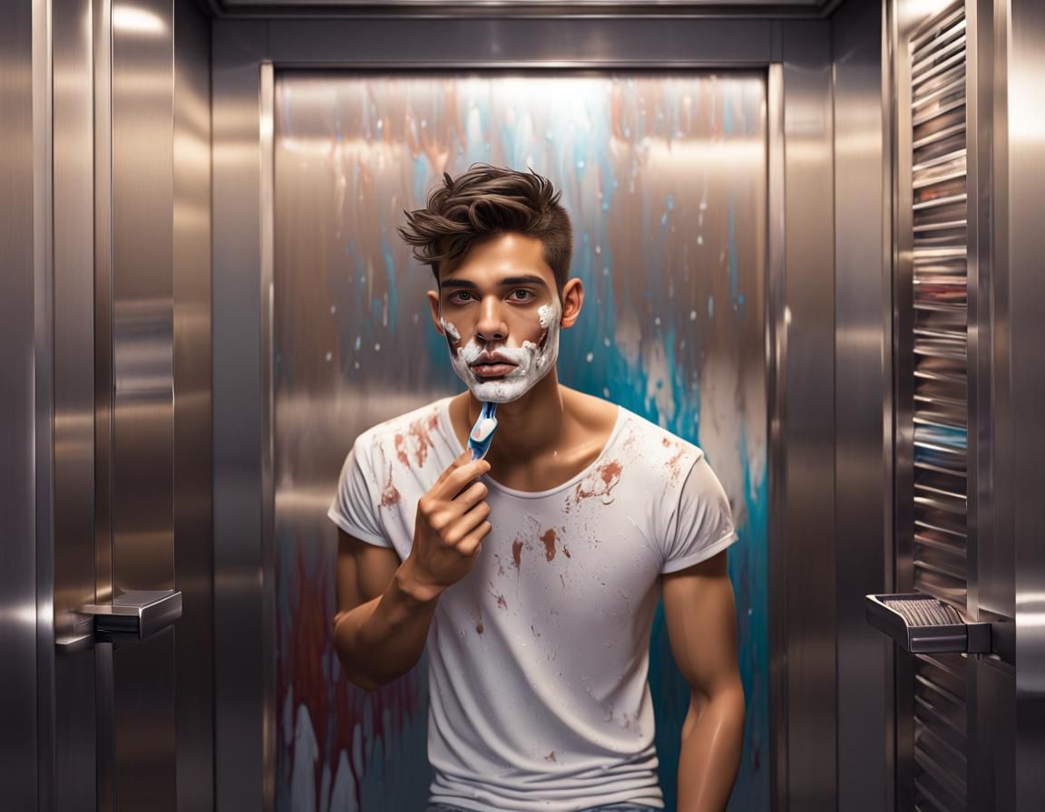 Shaving in the Elevator