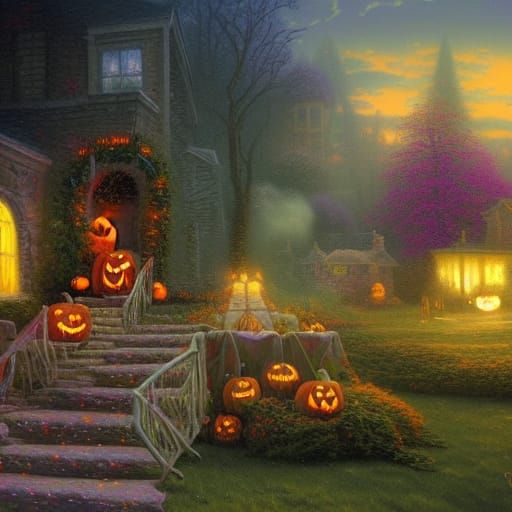 Surreal Holiday Mashup in Ethereal Oil Painting