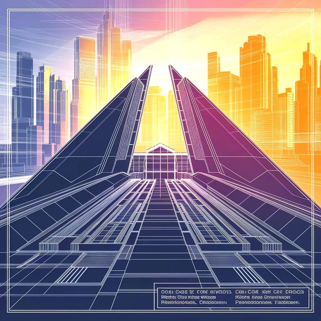 Legion of Super-Heroes Headquarters in Blueprint Style