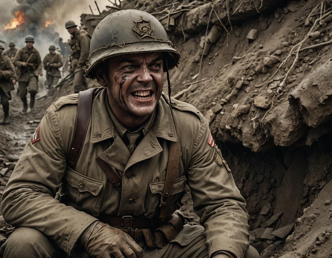 Jack Nicholson as WWI Soldier: Detailed Matte Painting