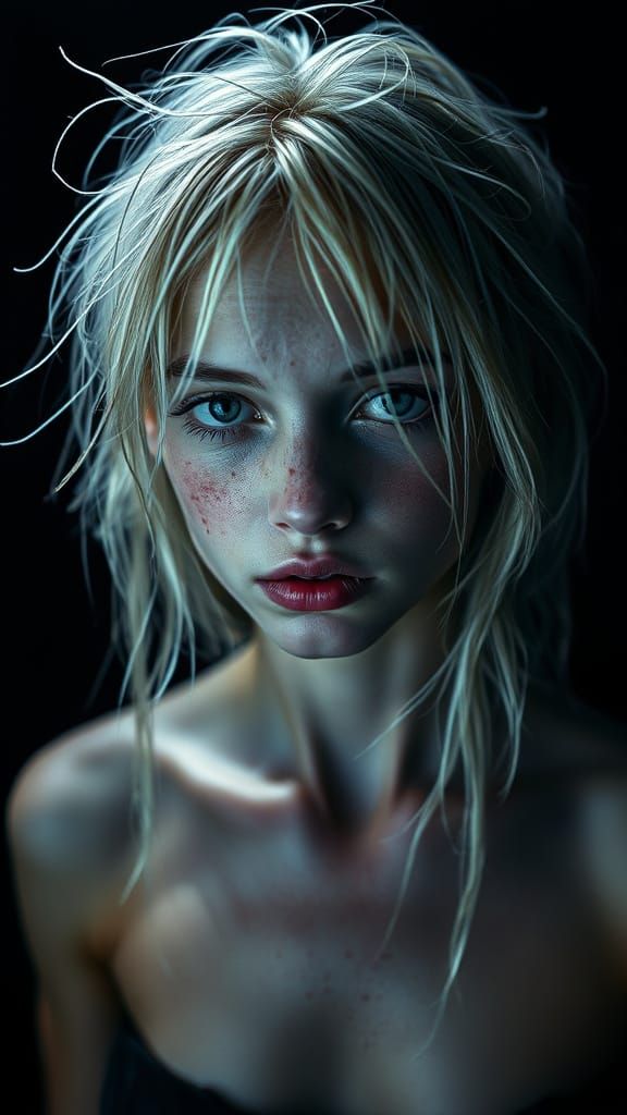 Cinematic Portrait of a Ghostly 90s Supermodel