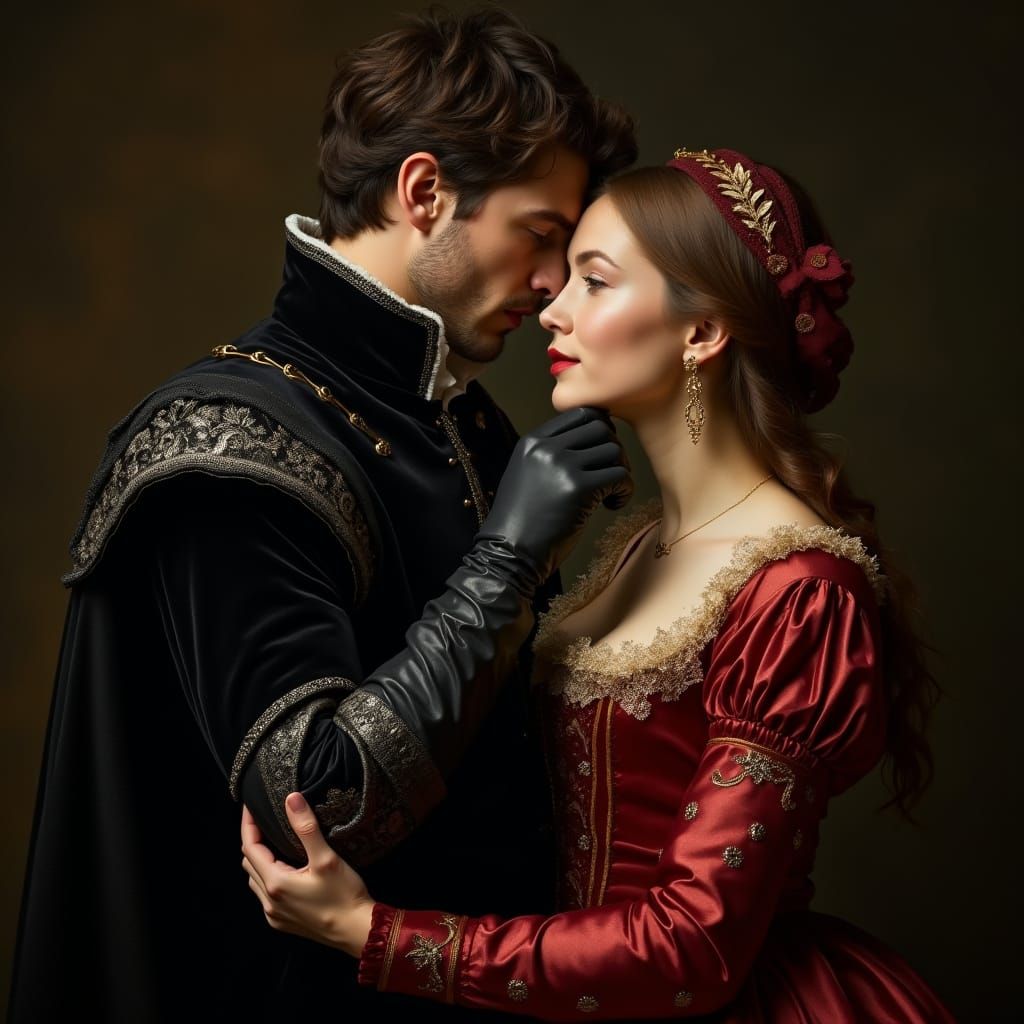 Medieval Nobles in Dramatic Portrait Lighting