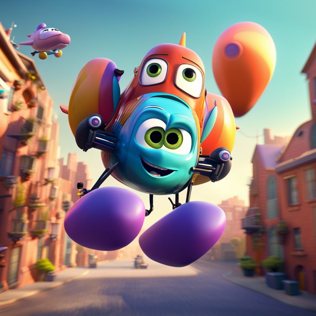 FAB 1 in Flight: 3D Digital Art