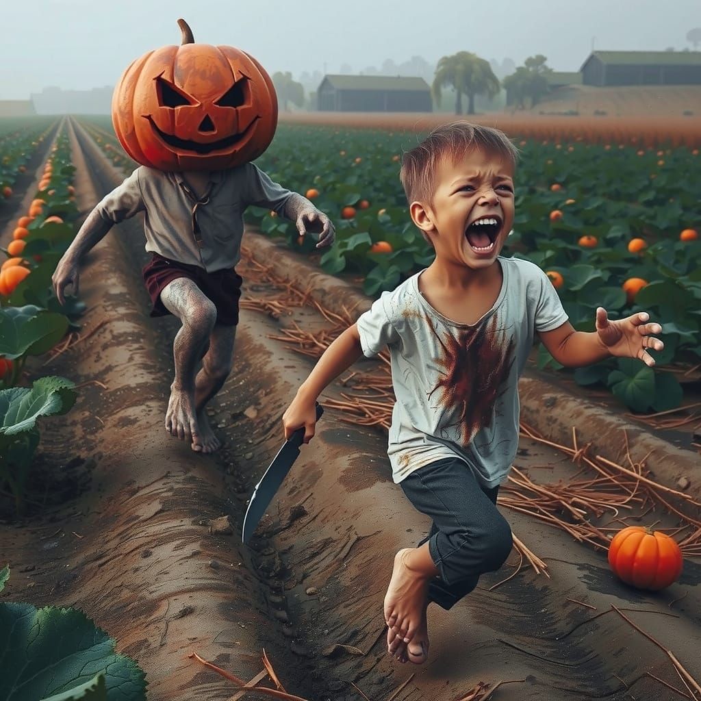 Figure Frozen in Terror