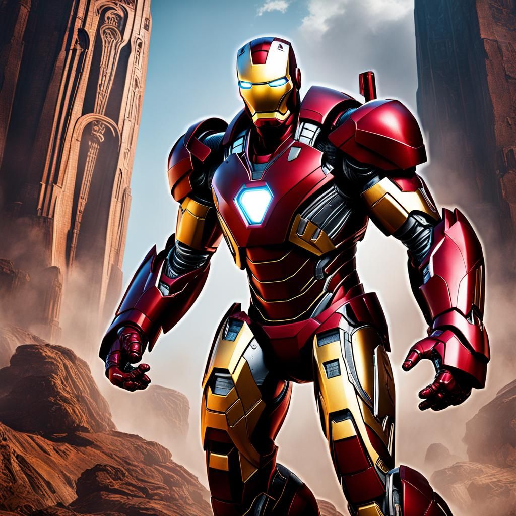 Invincible Iron Man: Detailed Matte Painting