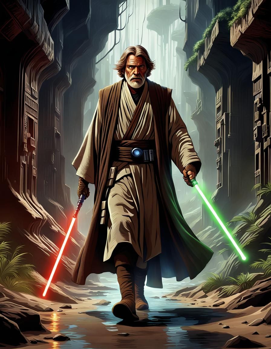 Jedi's Return to Light: A Comic Style Digital Painting
