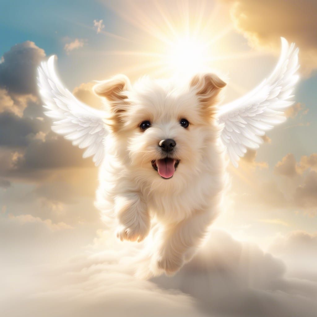 Fluffy Puppy Ascends to Heaven