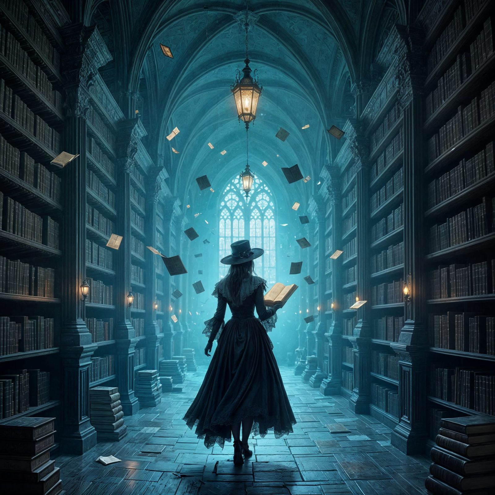 Spectral Librarian in Floating Book Library