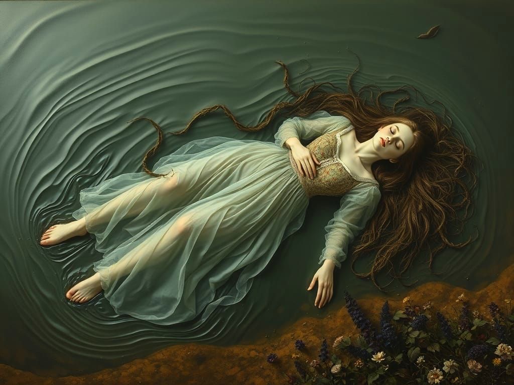 Ophelia in Surrealist Style