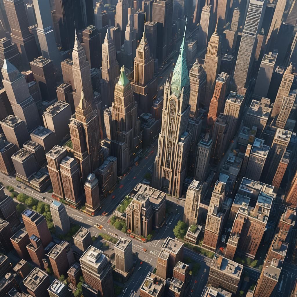 Fantasy New York City: Detailed Matte Painting