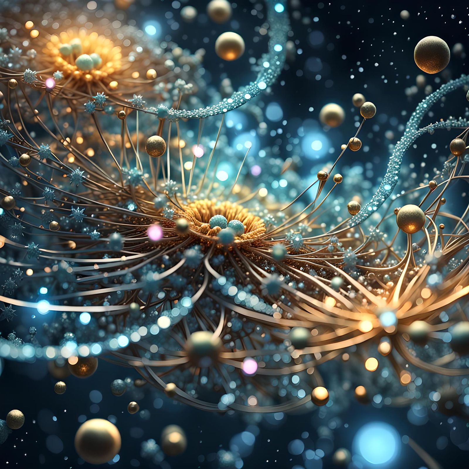 microscopic closeup 3D fractal rendering