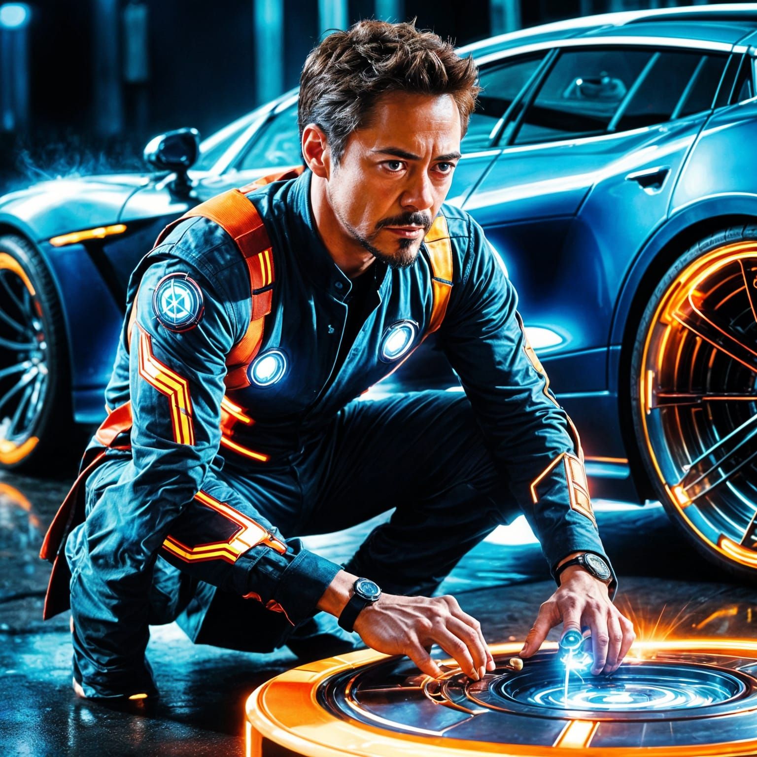 Tony Stark Enhances F1 Car with Arc Reactor