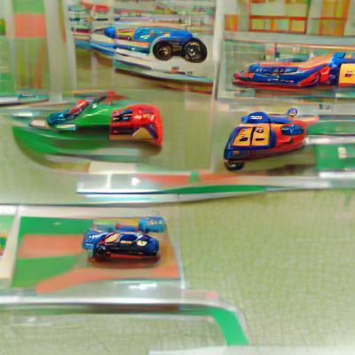 Futuristic Race Car in Neon Style