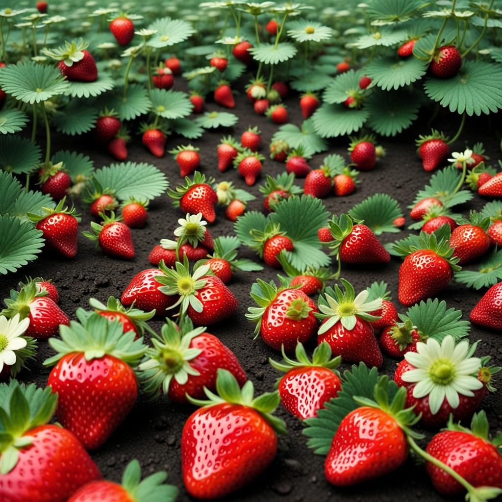 Abstract Strawberry Fields Forever Dreamscape