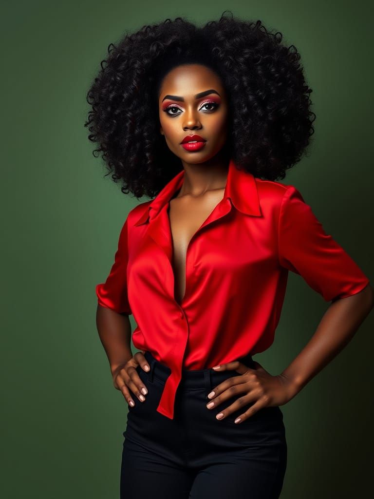 Noir Pin-Up Woman in Photorealistic 8K