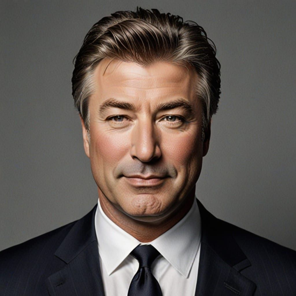 Alec Baldwin Exudes Confidence in Charismatic Portrait