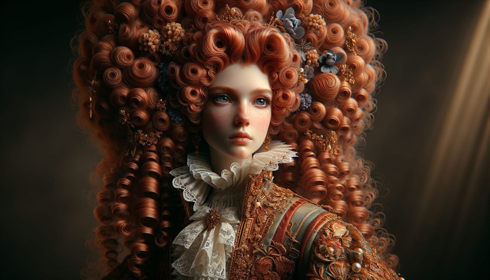 Stunning Rococo Princess Portrait in 8K Concept Art