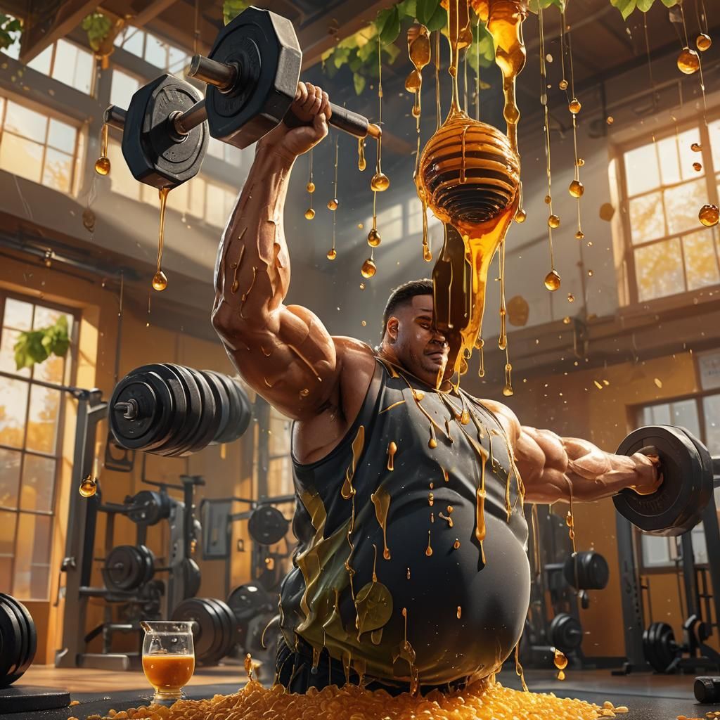 Surreal Honey Dripping Arm in Fantasy Gym