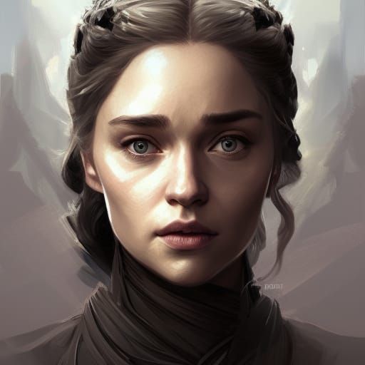 Game of Thrones Character Portrait in Art Nouveau Style