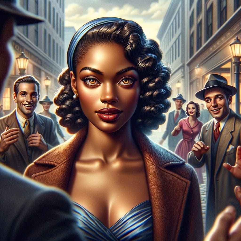 1950s African American Woman in Fantasy Concept Art