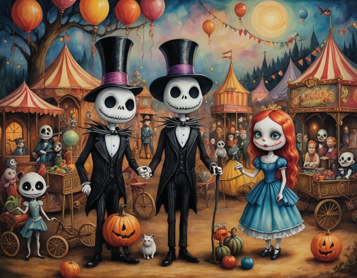 Jack Skellington's Circus Hayride: Vintage Folk Art