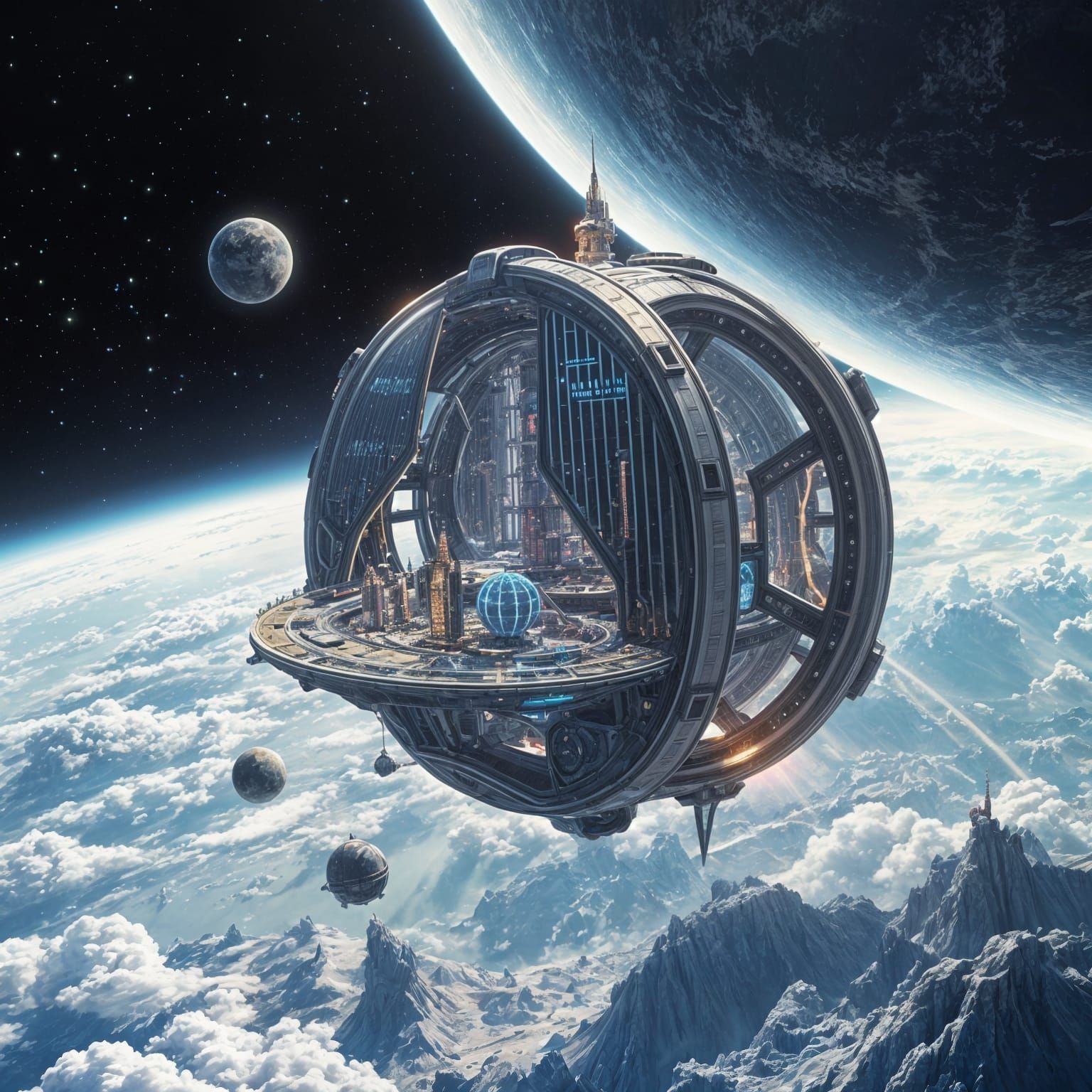 Ethereal O'Neill Cylinder Metropolis in Cosmic Space