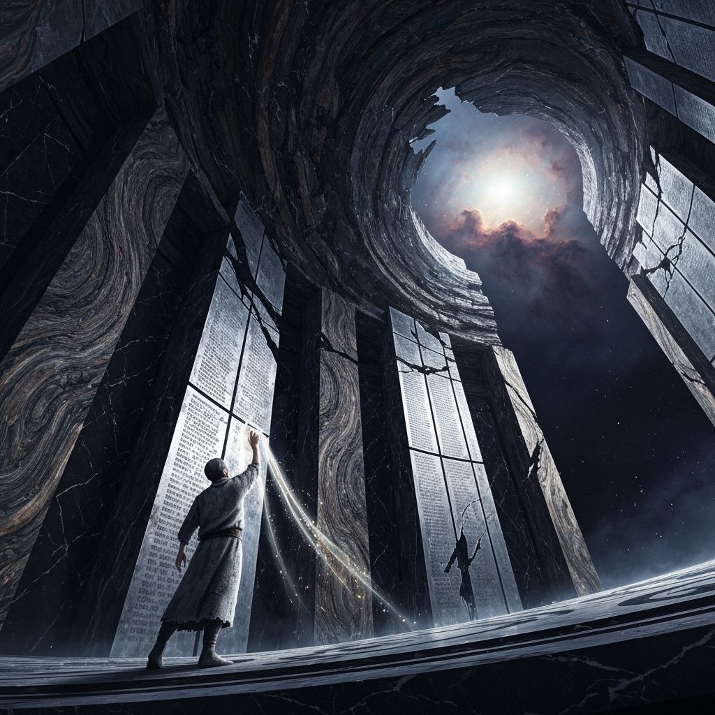 Figure Polishing Forgotten Names in Cosmic Hall