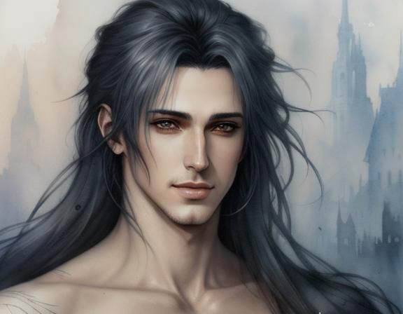 Watercolor Portrait Inspired by Royo and Dittmann