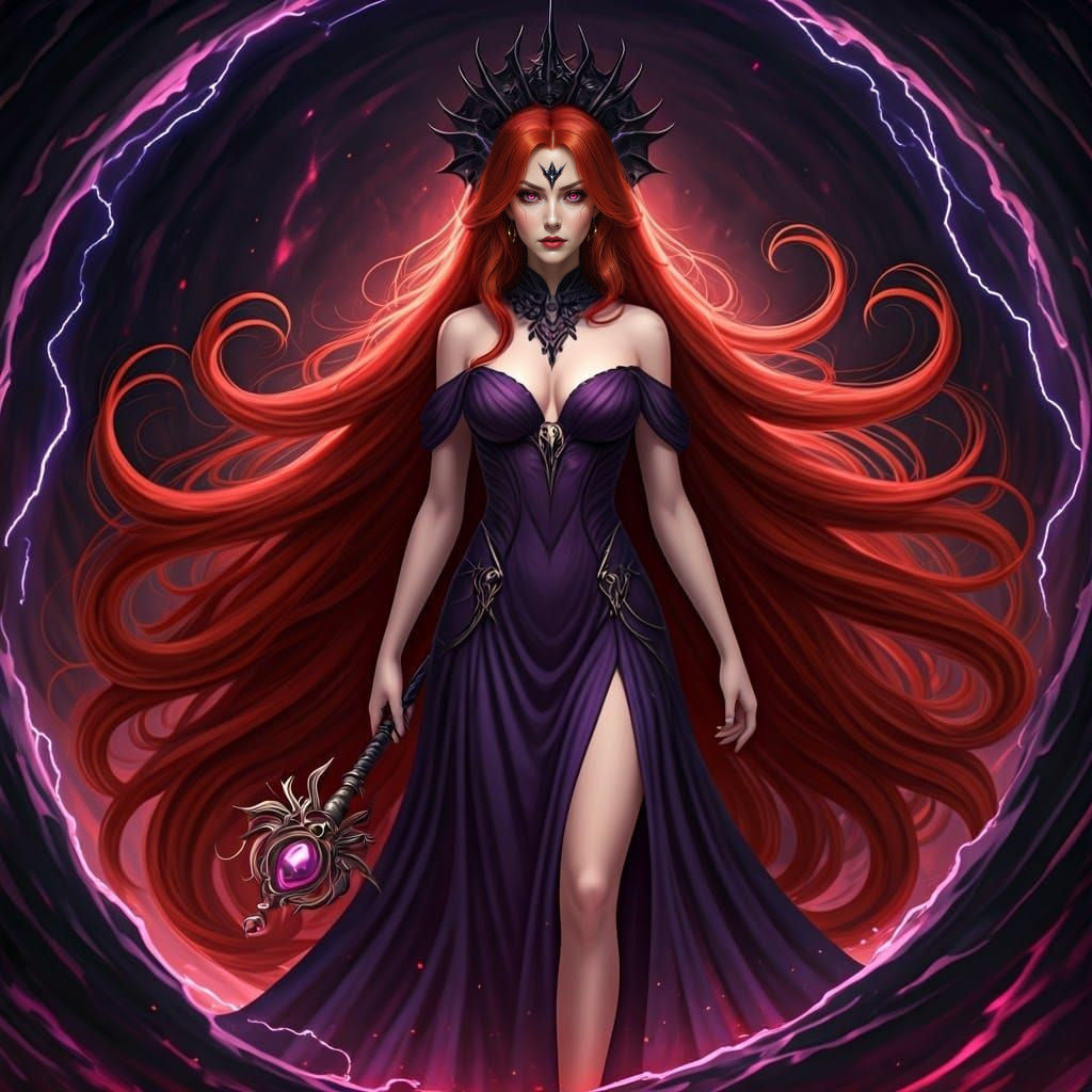 Evil Queen Beryl Radiates Power with Dark Magic