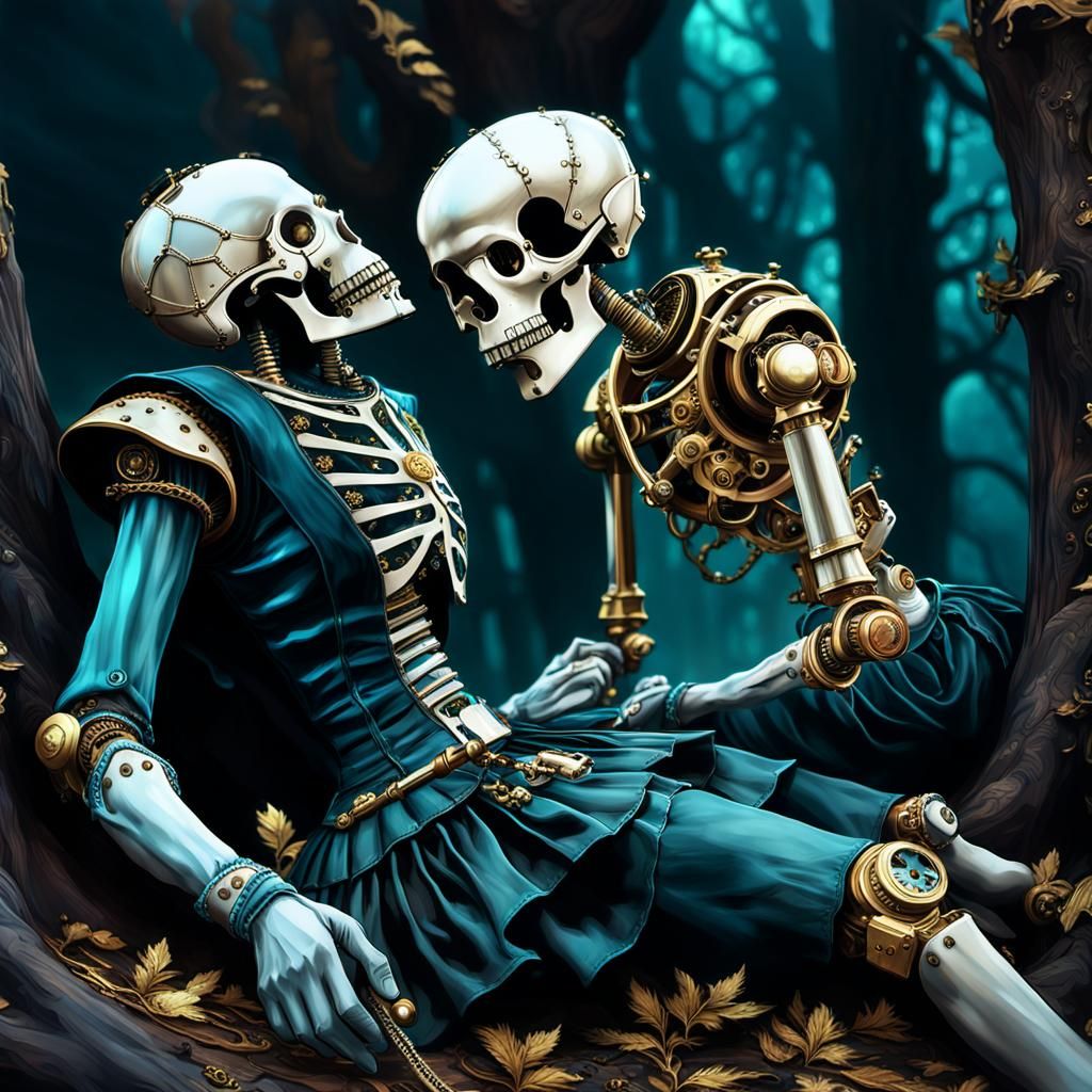 Steampunk Woman with Clockwork Details