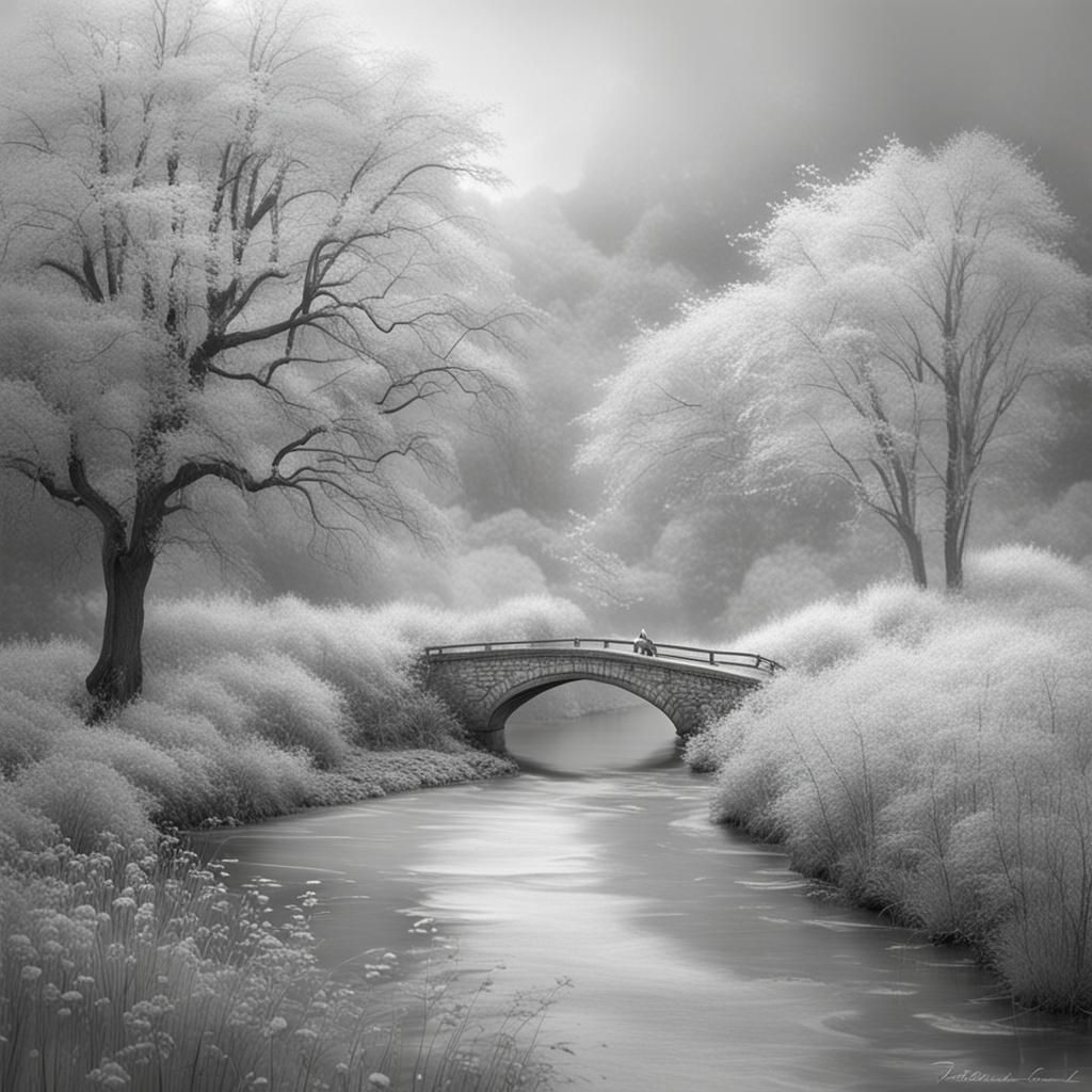 Monochromatic Scene with Delicate Details