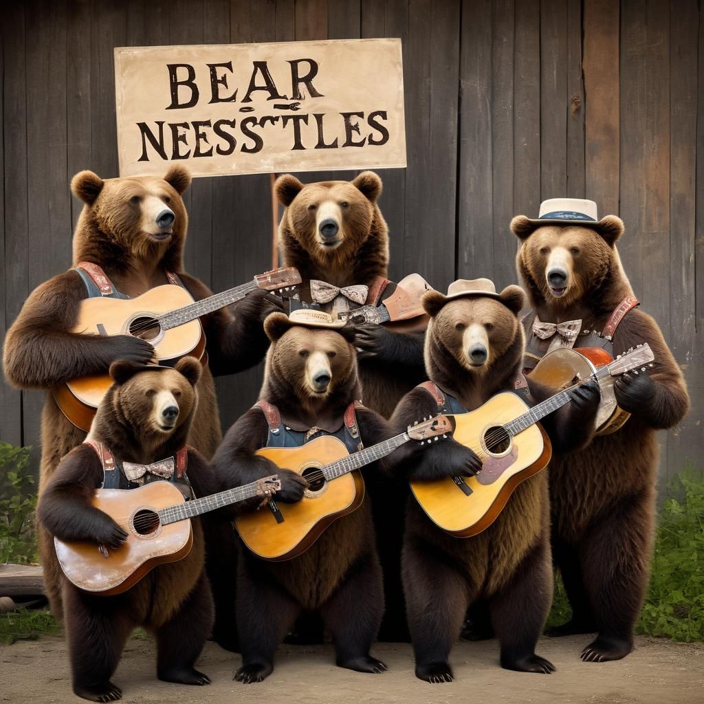 Brown Bears Country Band in Western Clothing