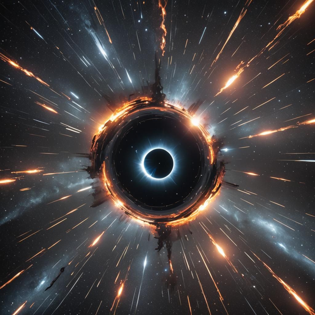 Falling into a Black Hole: Futuristic Astral Art