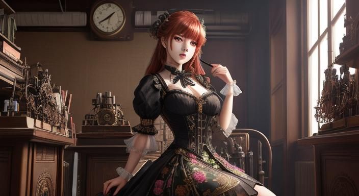 Steampunk sewing room