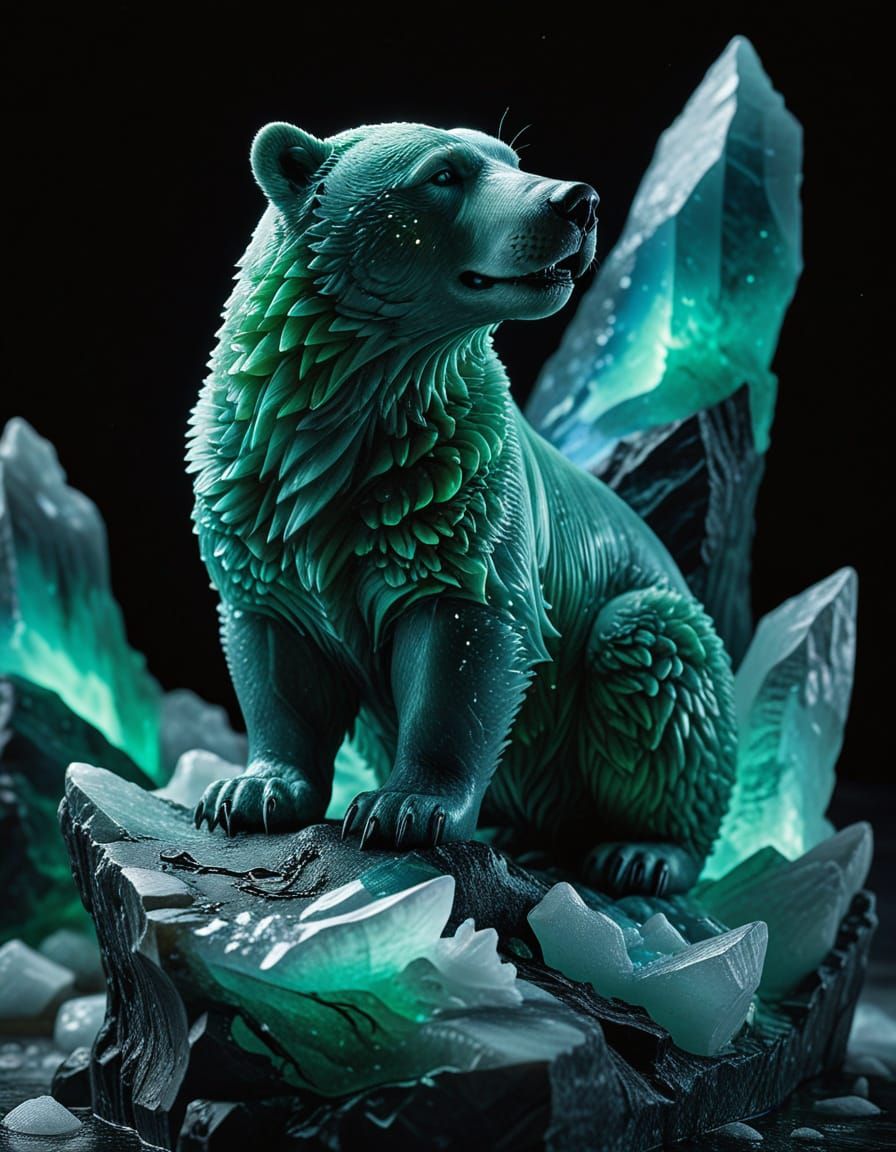 Hyper-Realistic Inuit Sculpture on an Ice Floe