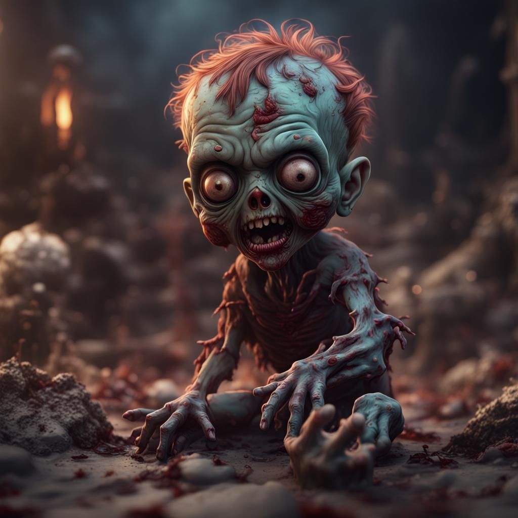 Fantastical Baby Zombie Concept Art in Deep Color